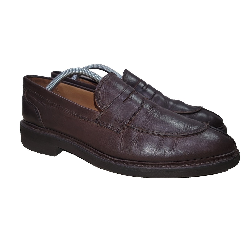Allen Edmonds Denali Brown Leather Penny Loafers Dress Shoes Men's Size 9.5 D